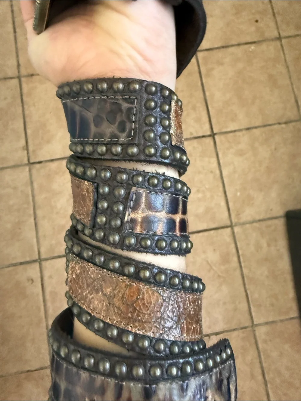 Leatherock studded belt